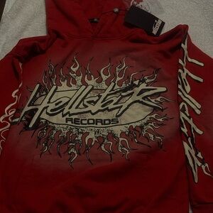 Red Hellstar Hoodie size M in men’s